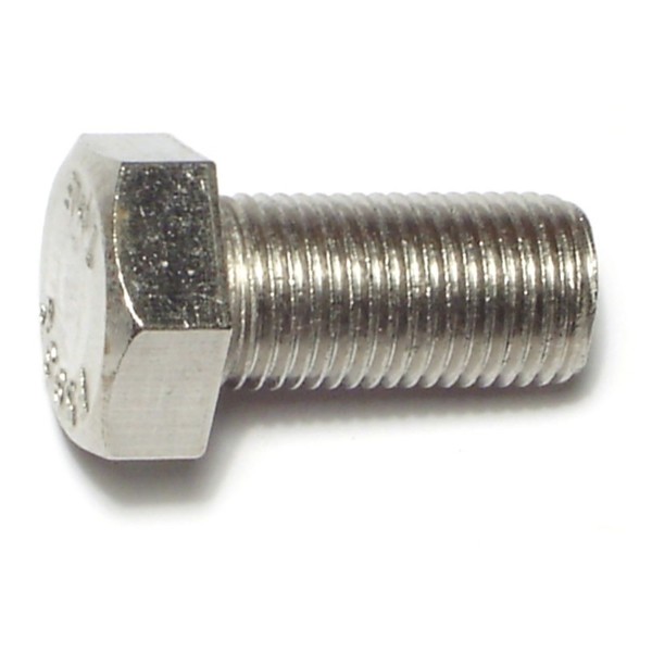 Midwest Fastener 1/2"-20 Hex Head Cap Screw, 18-8 Stainless Steel, 1 in L, 5 PK 68063